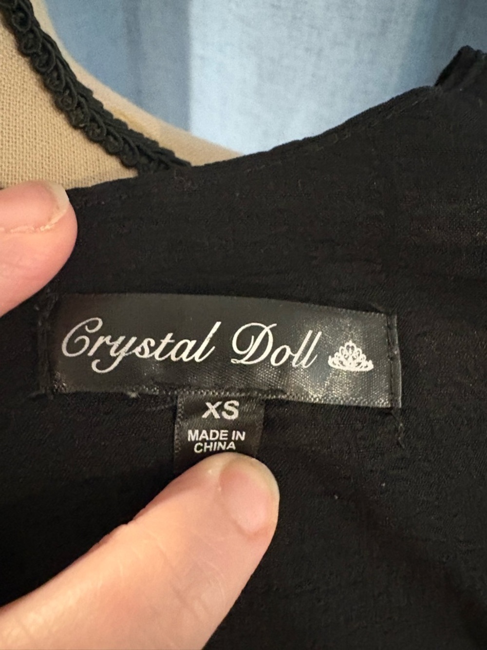 Crystal Doll Black Textured Tunic Top - Picture 3 of 7